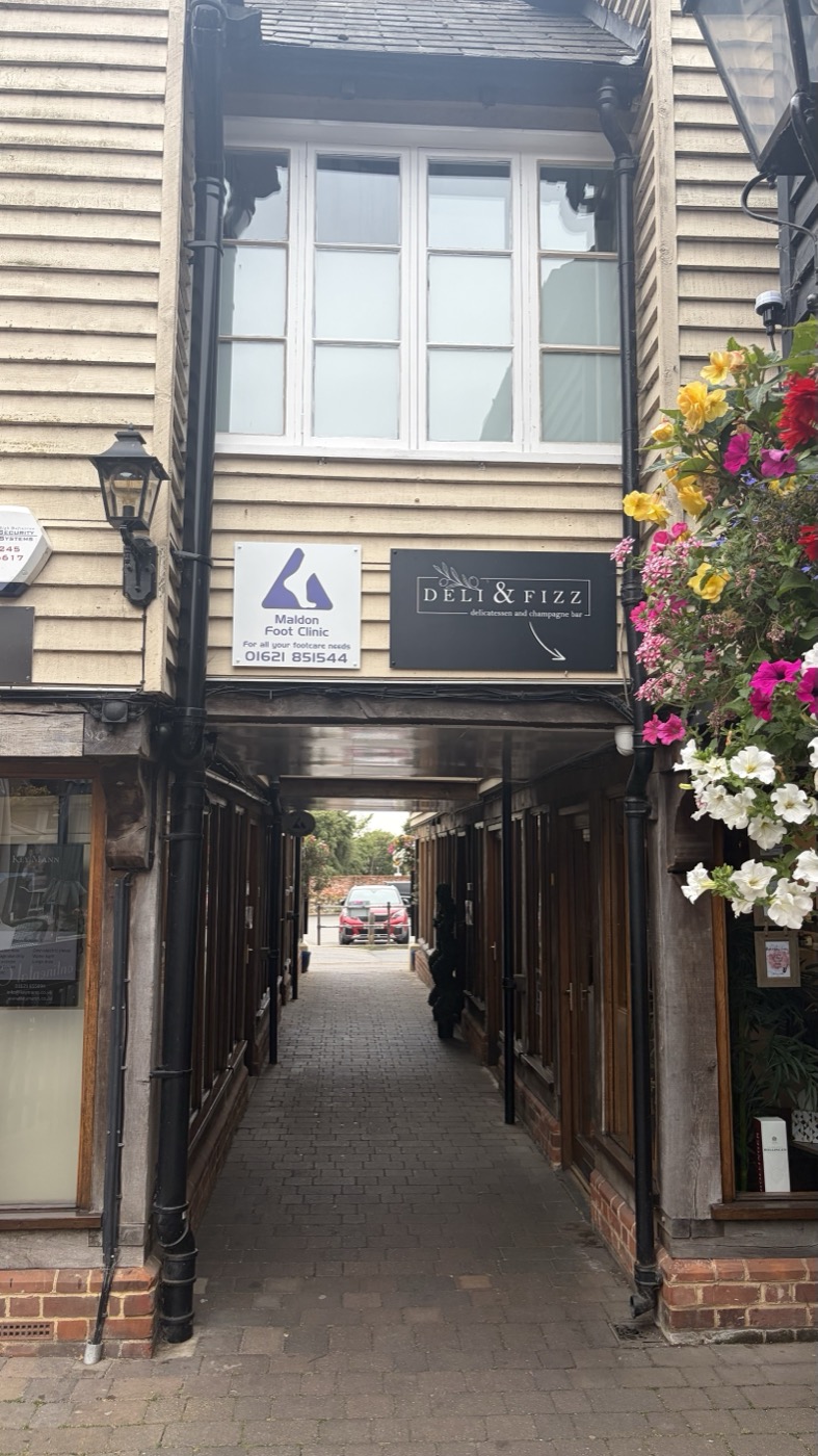 Maldon Foot Clinic shopfront and signage